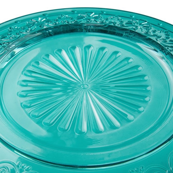 6 Dinner Plates -Brand New The Pioneer Woman Cassie Glass Embossed Dinner Plates - Picture 6 of 6